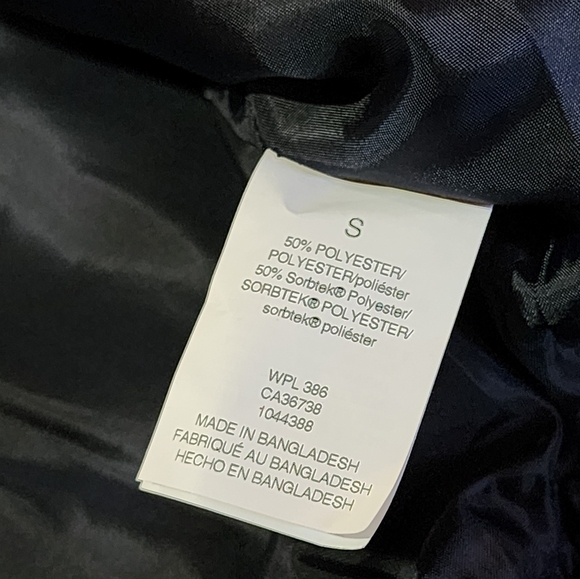 Haggar Navy Gabardine Bomber Jacket Size S 4-Way Stretch Wrinkle Resistant - Picture 6 of 9